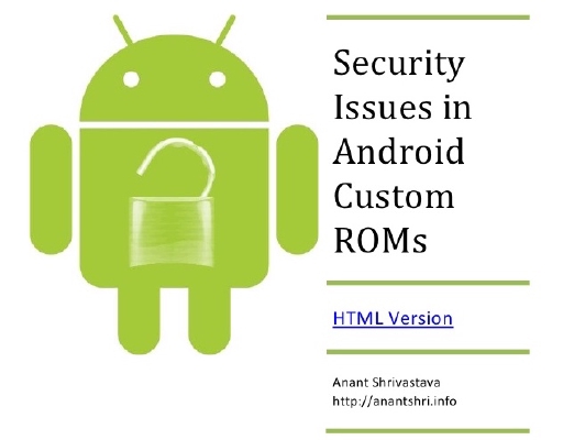 Security Issues in Android Custom ROM’s