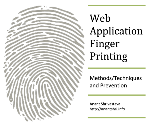 Web application finger printing