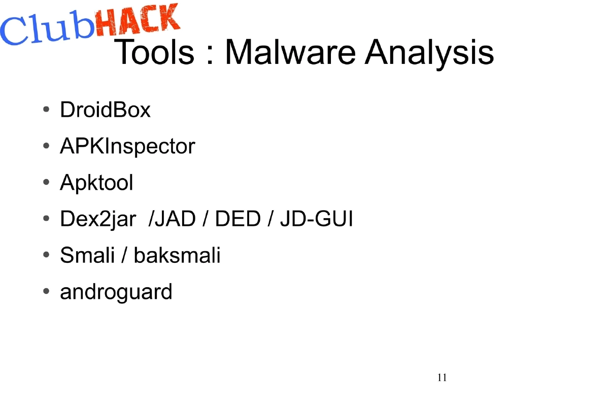 Slide 11 of Android Tamer Clubhack
