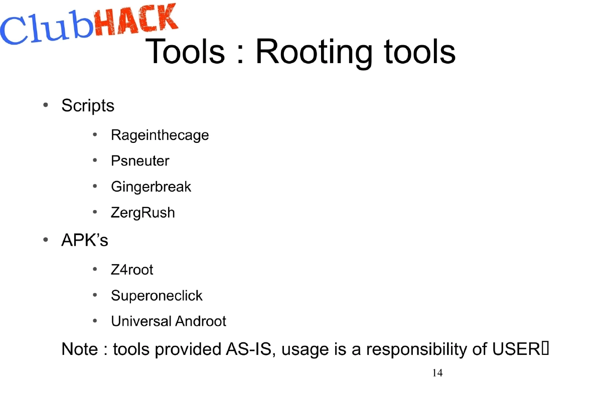 Slide 14 of Android Tamer Clubhack