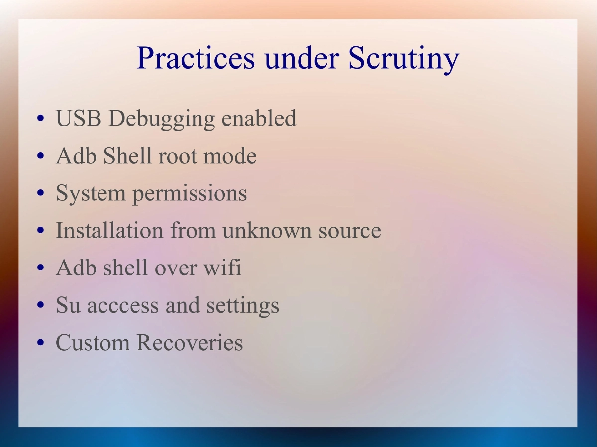 Slide 11 of Cocon Security Issues In Android Custom Roms