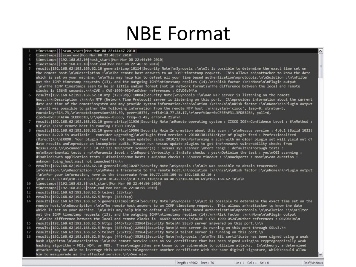 Slide 7 of Nessus Reporting Karma
