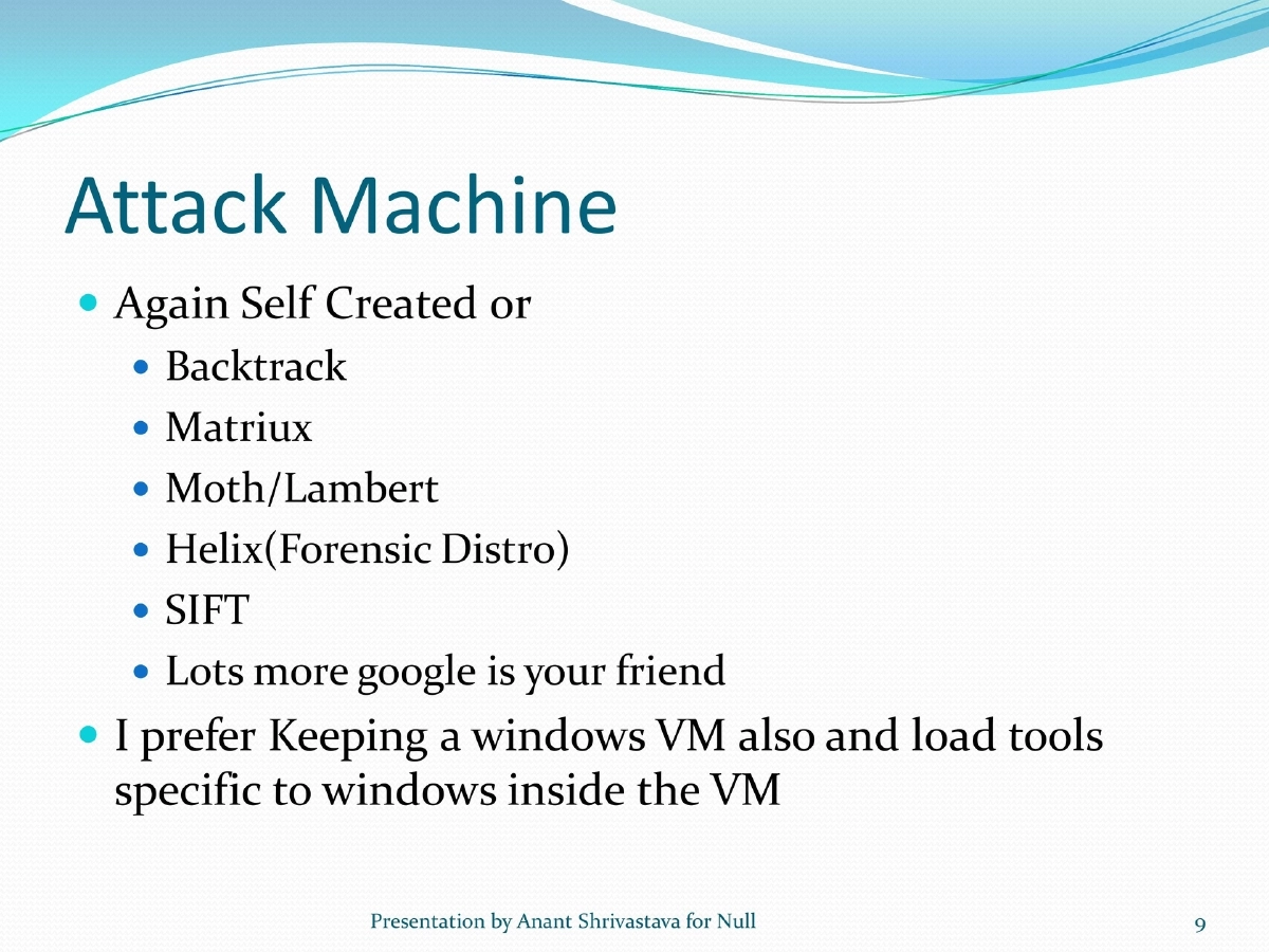 Slide 9 of Pentest Lab Setup
