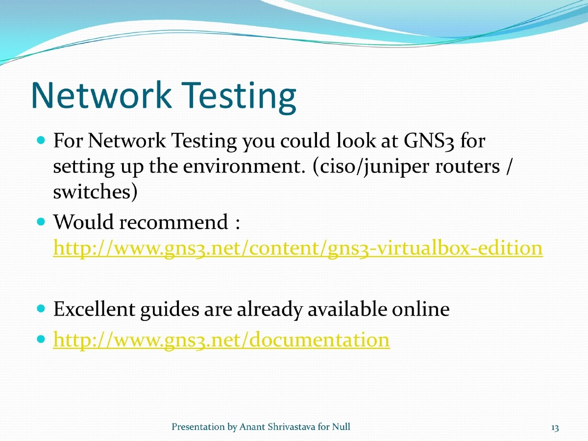 Slide 13 of Pentest Lab Setup
