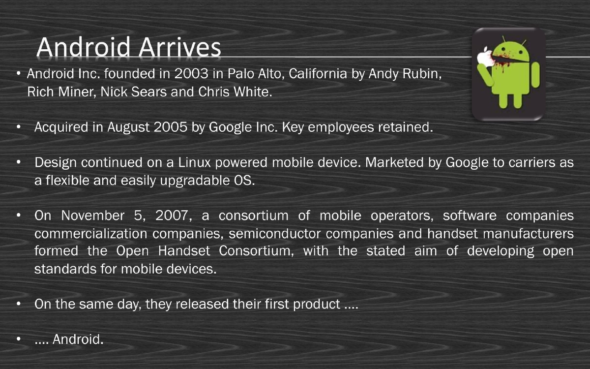 Slide 4 of Android Village