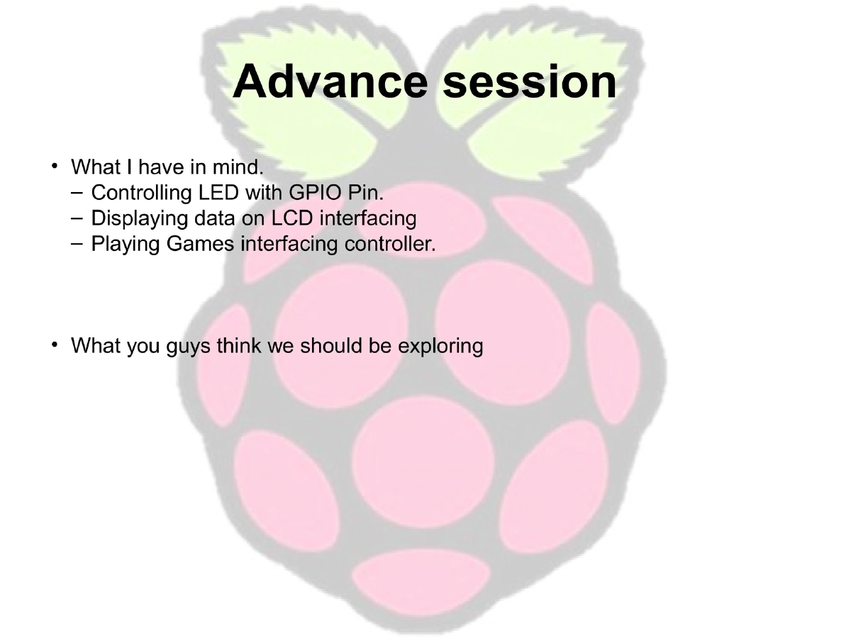 Slide 14 of Raspberry Pi