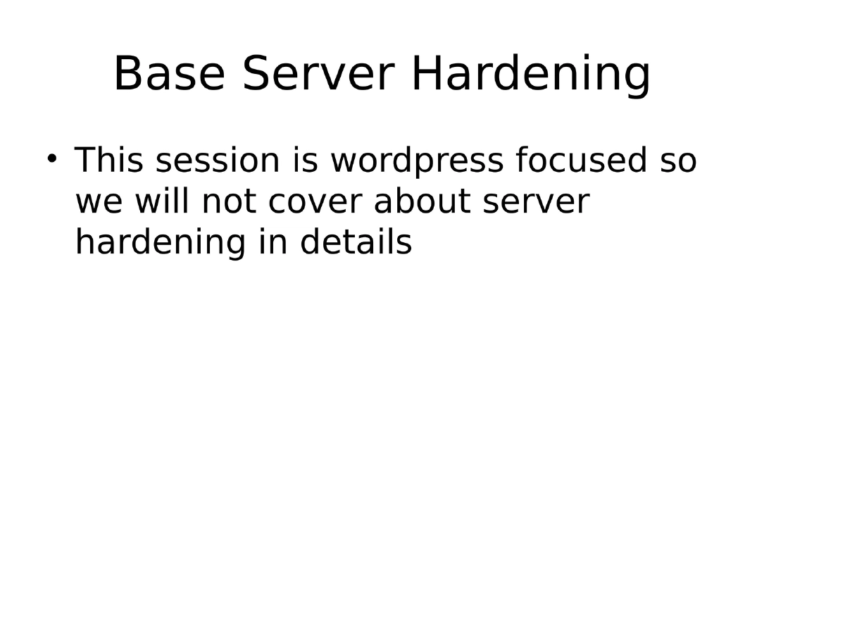 Slide 12 of Secure Wordpress Null Bhachav