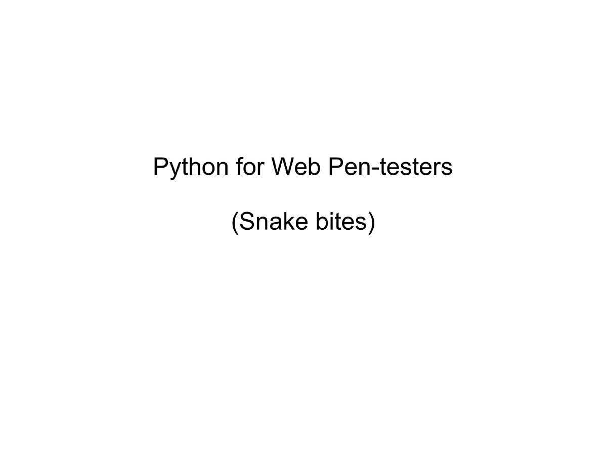 Slide 1 of Snake Bytes C0c0n