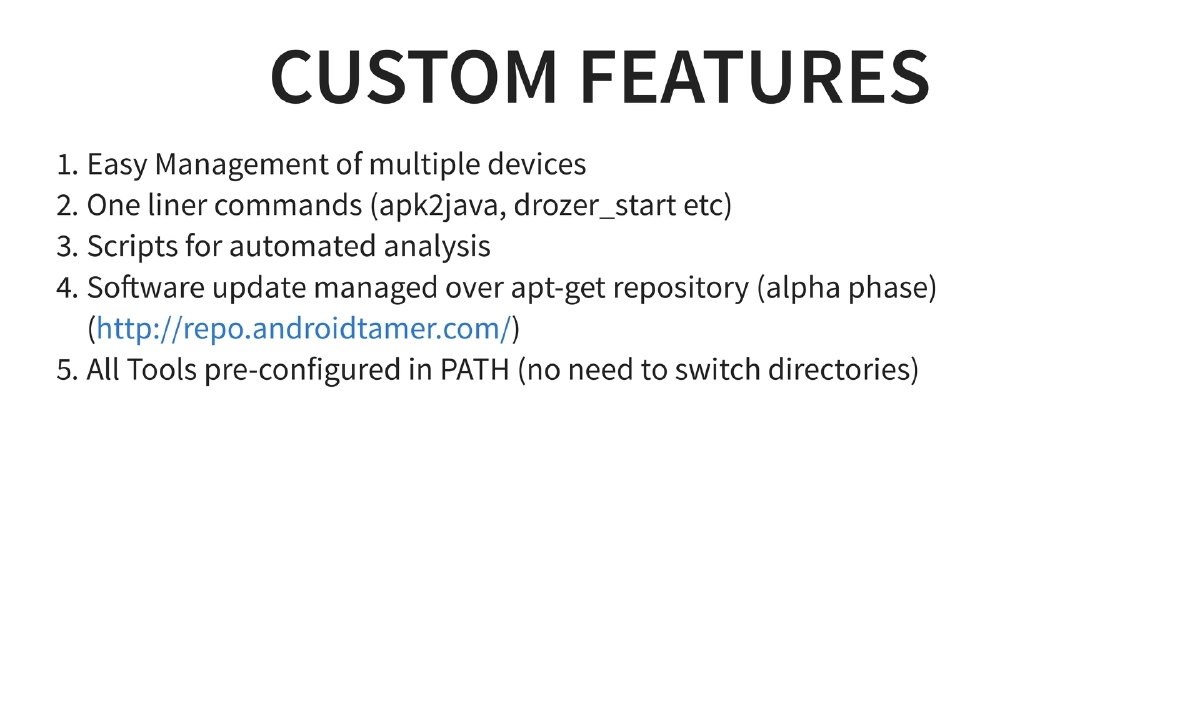 Slide 5 of BlackHat Asia Arsenal Tamer