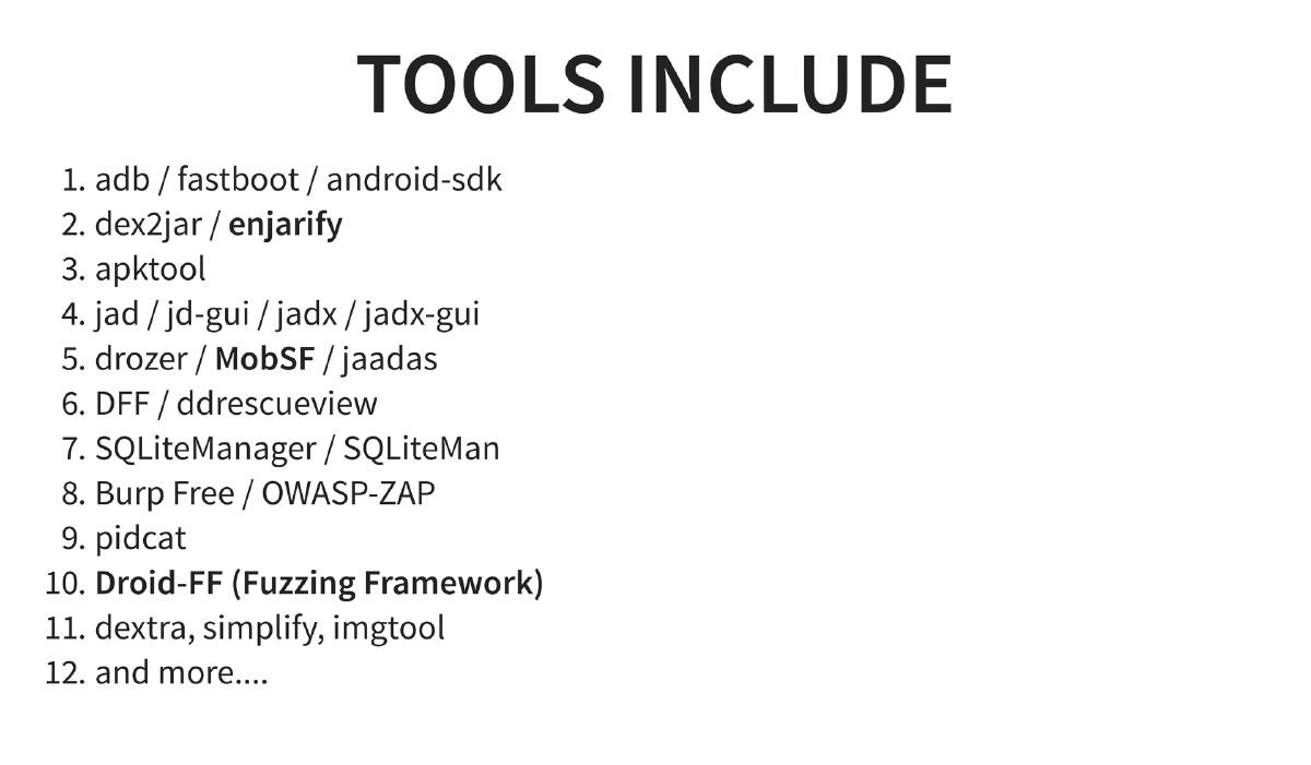 Slide 7 of BlackHat USA Arsenal Androidtamer