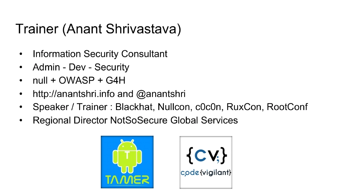 Slide 3 of Nullcon Extreme Android