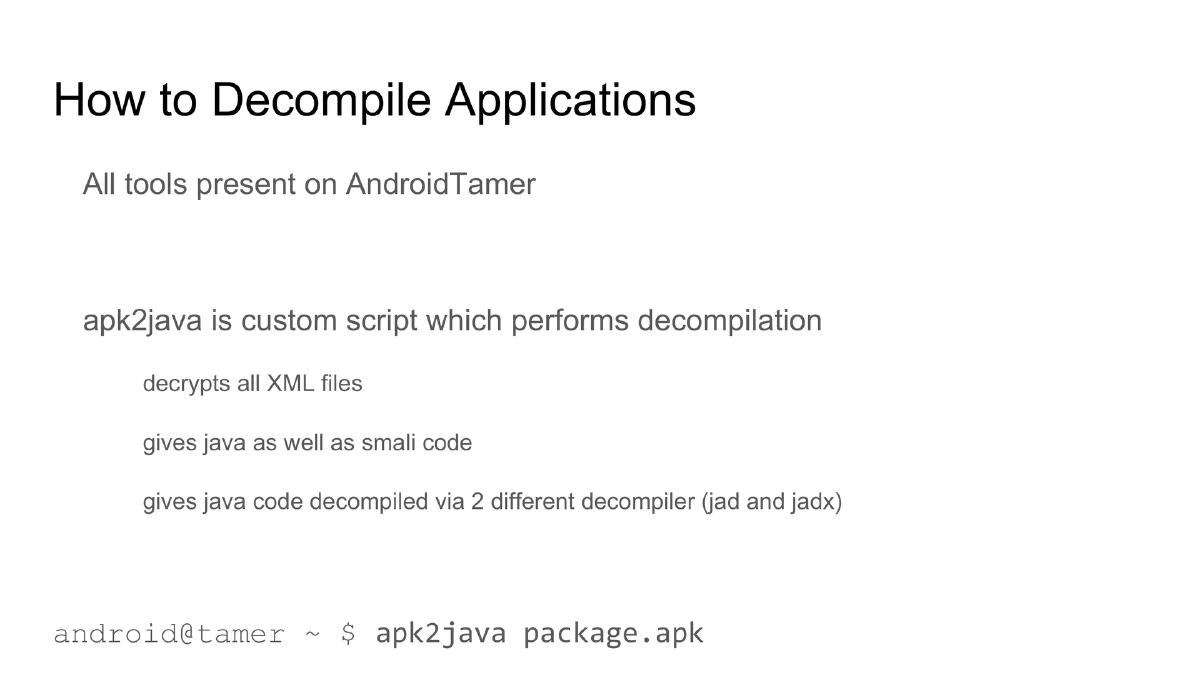 Slide 17 of Nullcon Extreme Android
