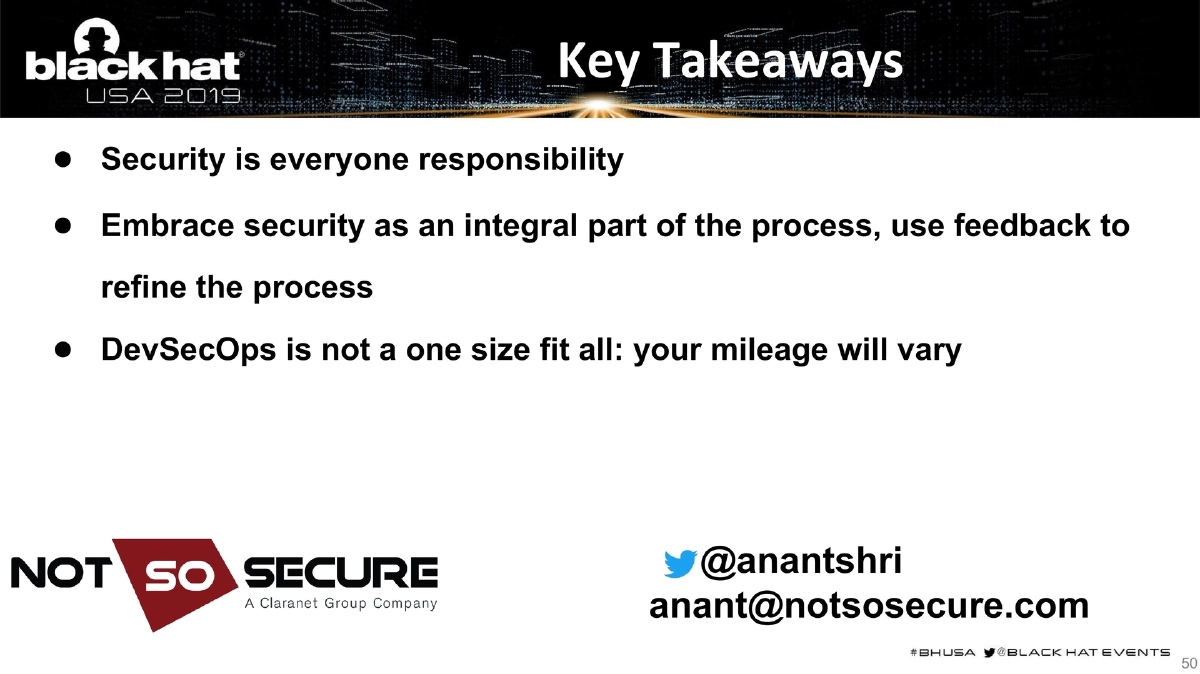Slide 50 of BlackHat USA DevSecOps