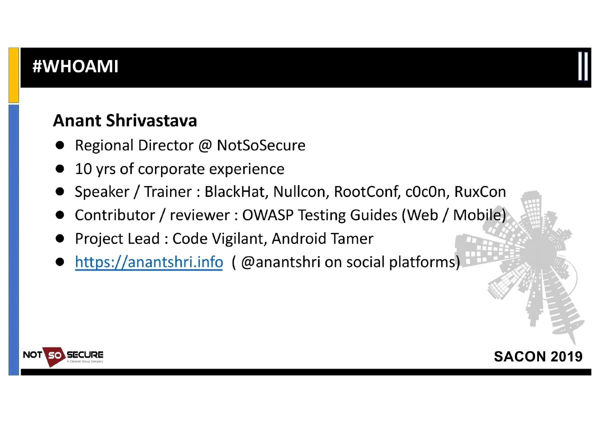 Slide 3 of Sacon Cloud Pentesting