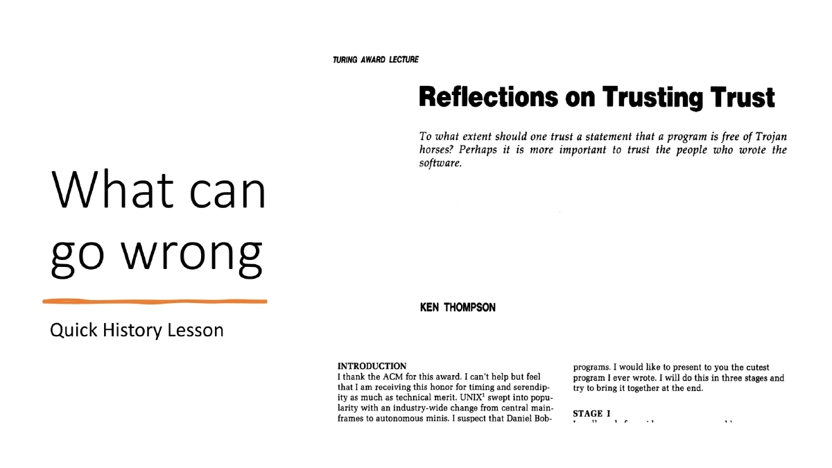 Slide 6 of Bsides London Beyond The Code Supply Chain