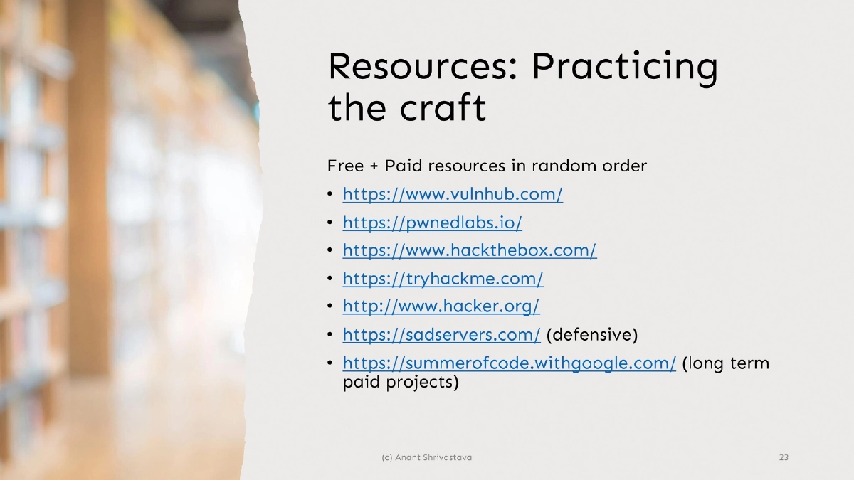 Slide 23 of Career In Infosec