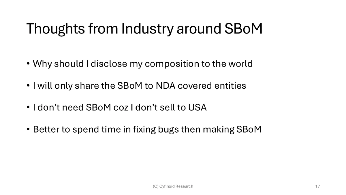 Slide 17 of C0c0n Shiny Sbom