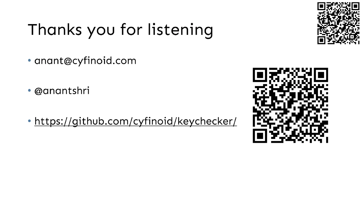 Slide 9 of KeyChecker - DEF CON 34 Demo Labs