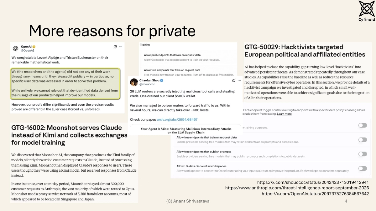 Slide 4 of Building, Owning, and Securing Private AI Infrastructure