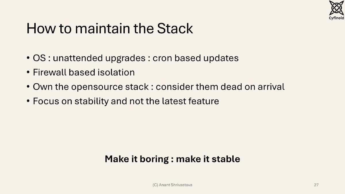 Slide 27 of Building, Owning, and Securing Private AI Infrastructure
