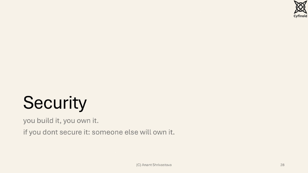 Slide 28 of Building, Owning, and Securing Private AI Infrastructure
