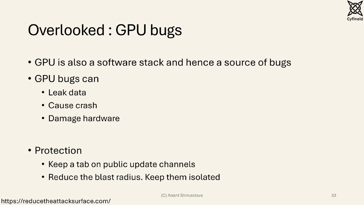 Slide 33 of Building, Owning, and Securing Private AI Infrastructure