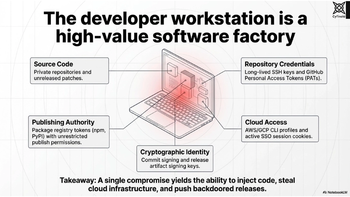 Slide 6 of Your Laptop Is Production: Strengthening the Weakest Link in the Software Supply Chain