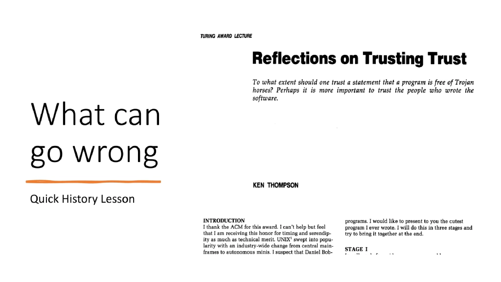 Slide 6 of Beyond the Code / SBOM: Supply Chain Security