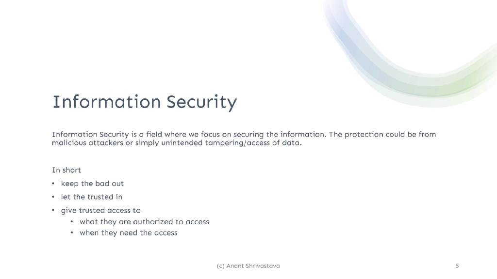 Slide 5 of Career in Information Security