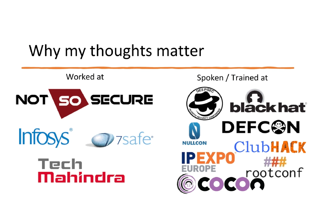 Slide 8 of Developer Security Based on 15 Years Experience