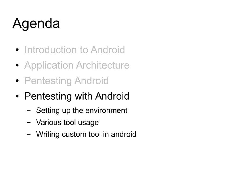 Slide 44 of Android Security Workshop