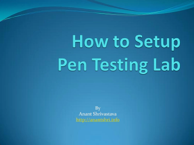 How to Setup A Pen Test Lab & How to Play CTF