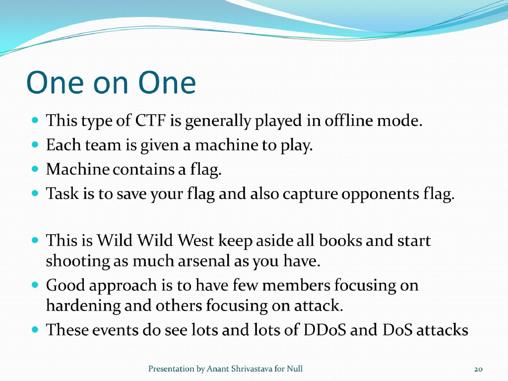 Slide 20 of How to Setup A Pen Test Lab & How to Play CTF