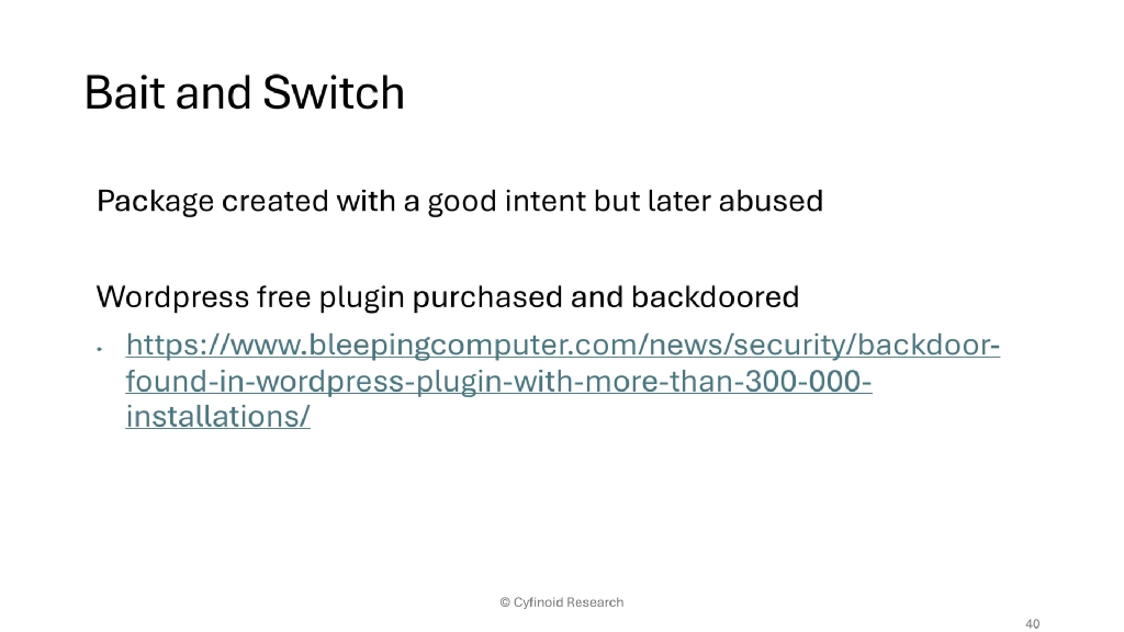 Slide 39 of Beyond Dependencies: The Real Picture of Software Supply Chain Security