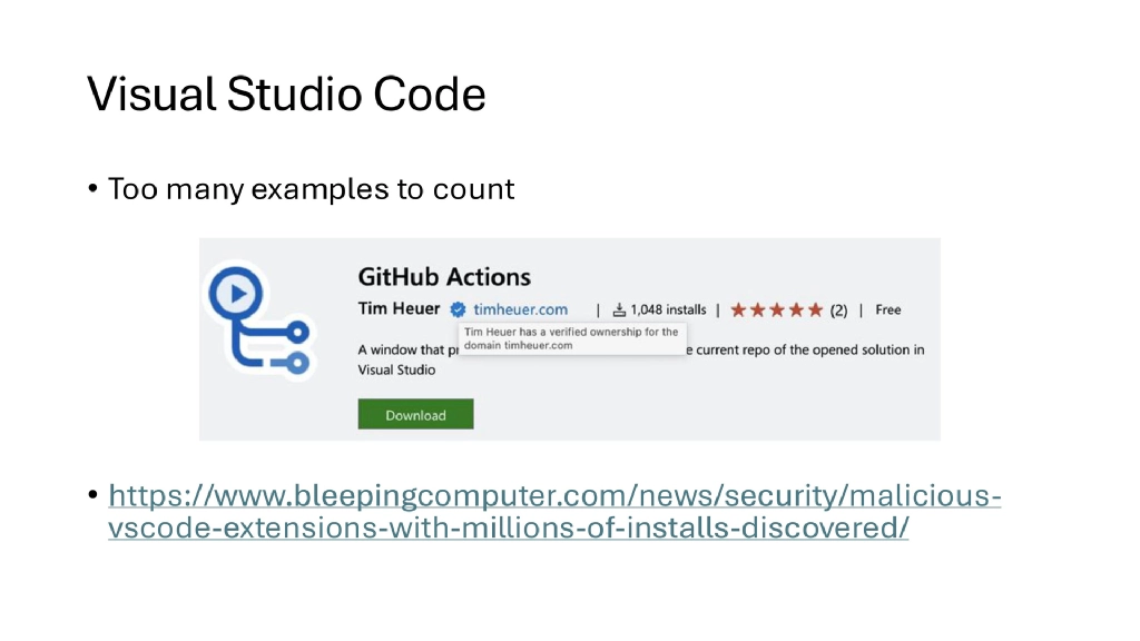 Slide 19 of Supply Chain Security: Beyond the Code